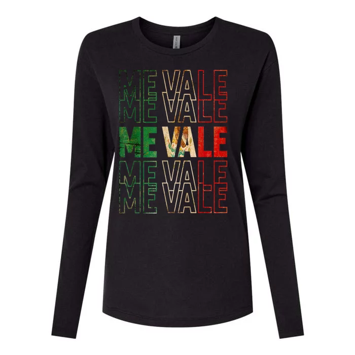 Me Vale Mexican Flag SPANISH SLANG Womens Cotton Relaxed Long Sleeve T-Shirt