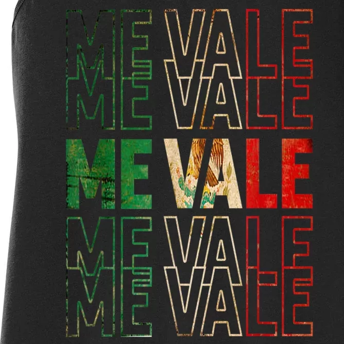 Me Vale Mexican Flag SPANISH SLANG Women's Racerback Tank