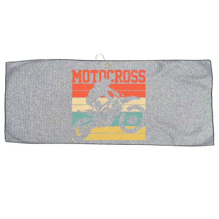 Motocross Vintage Mx Dirt Bike Motorcycle Enduro Biker Gift Cool Gift Large Microfiber Waffle Golf Towel