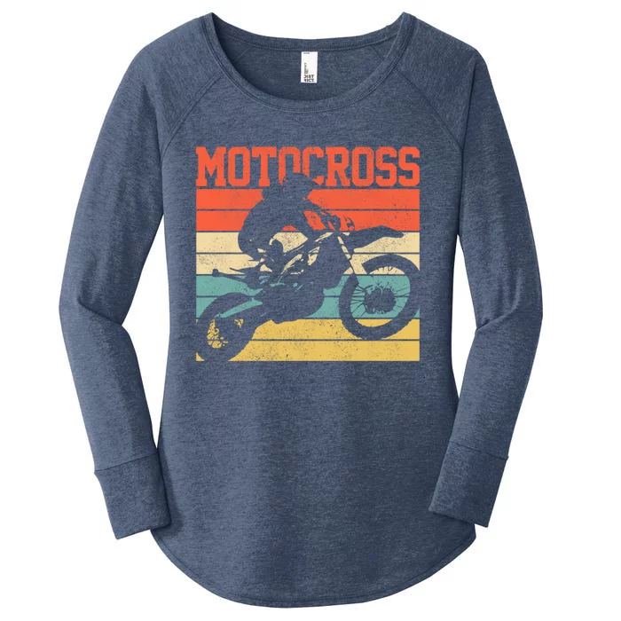 Motocross Vintage Mx Dirt Bike Motorcycle Enduro Biker Gift Cool Gift Women's Perfect Tri Tunic Long Sleeve Shirt