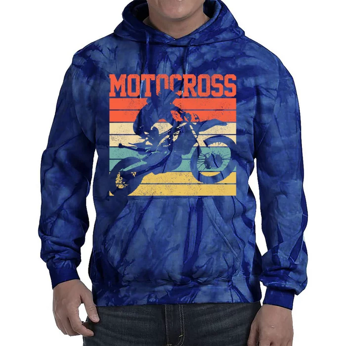 Motocross Vintage Mx Dirt Bike Motorcycle Enduro Biker Gift Cool Gift Tie Dye Hoodie