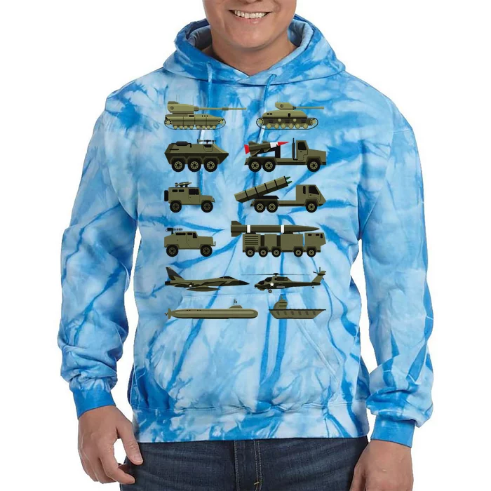 Military Vehicles Military Boy And Girl Tank Lover Tie Dye Hoodie