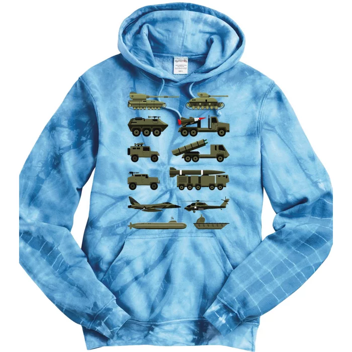 Military Vehicles Military Boy And Girl Tank Lover Tie Dye Hoodie