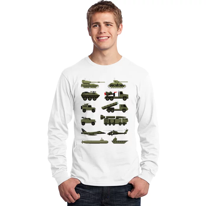 Military Vehicles Military Boy And Girl Tank Lover Long Sleeve Shirt