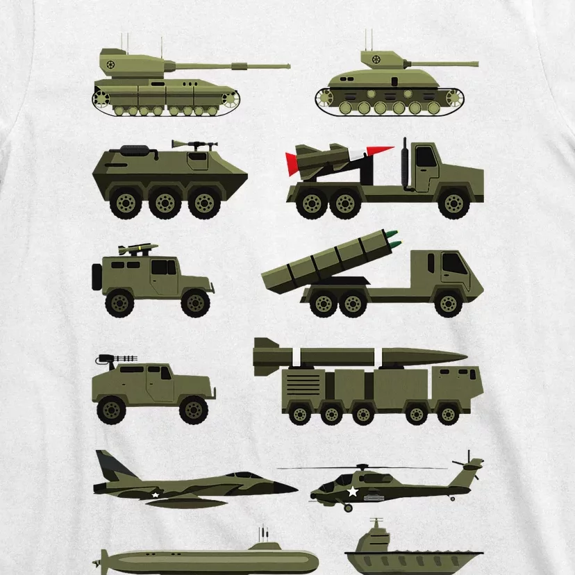 Military Vehicles Military Boy And Girl Tank Lover T-Shirt