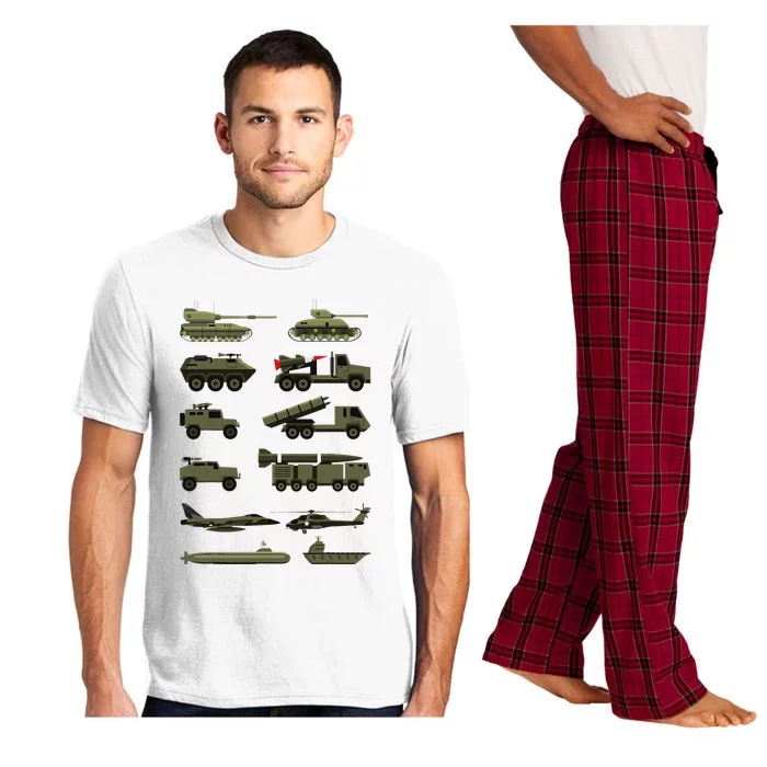 Military Vehicles Military Boy And Girl Tank Lover Pajama Set