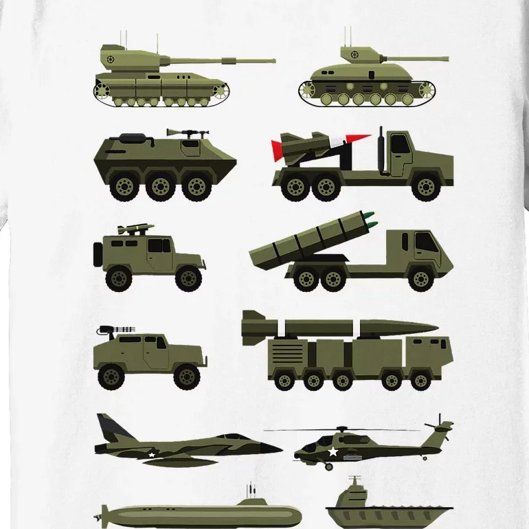 Military Vehicles Military Boy And Girl Tank Lover Premium T-Shirt