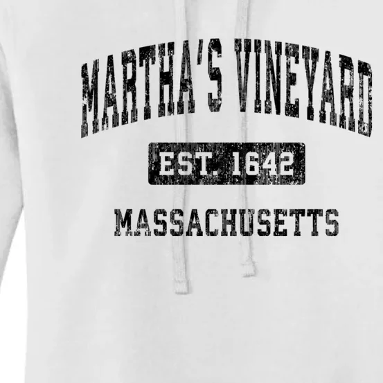 MarthaS Vineyard Massachusetts Vintage Established Sports Women's Pullover Hoodie