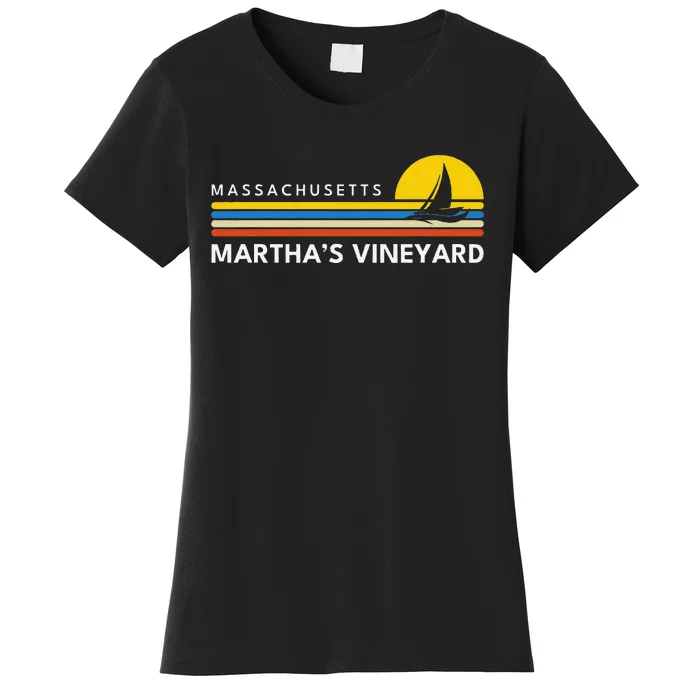 MarthaS Vineyard Massachusetts Ma Souvenirs Vintage Retro Women's T-Shirt