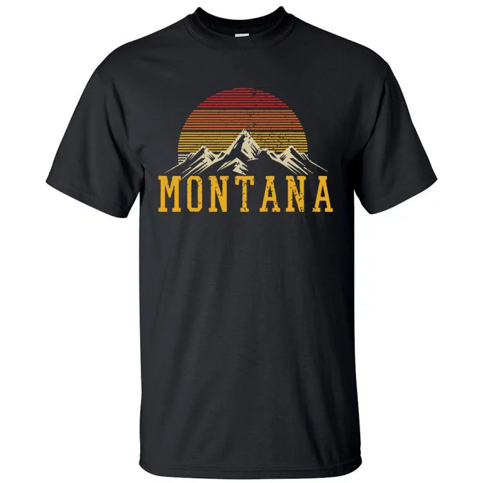 Montana Vintage Mountains Nature Hiking Outdoor Gift Tall T-Shirt