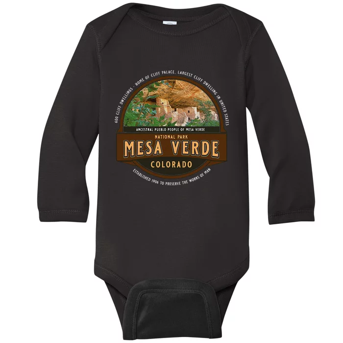 Mesa Verde National Park Colorado Cliff Dwelling Souvenir Baby Long Sleeve Bodysuit