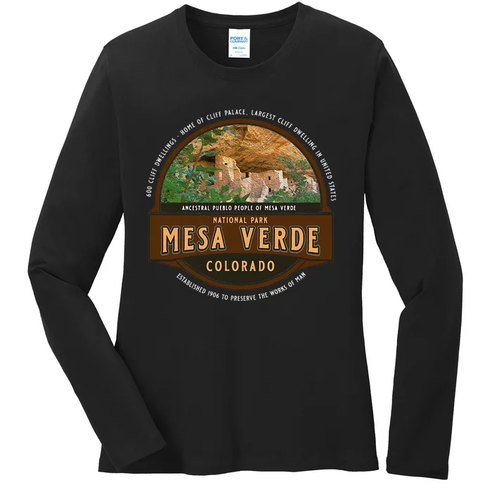 Mesa Verde National Park Colorado Cliff Dwelling Souvenir Ladies Long Sleeve Shirt