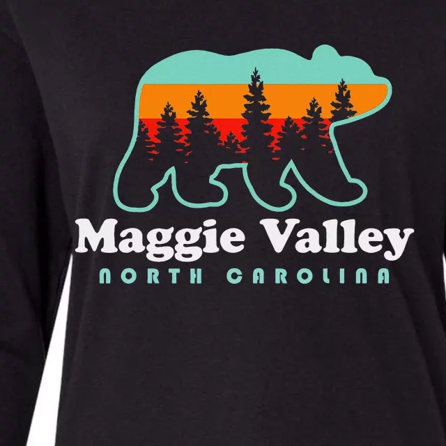 Maggie Valley North Carolina Mountain Town Vacation Womens Cotton Relaxed Long Sleeve T-Shirt