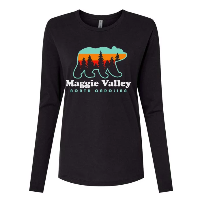 Maggie Valley North Carolina Mountain Town Vacation Womens Cotton Relaxed Long Sleeve T-Shirt