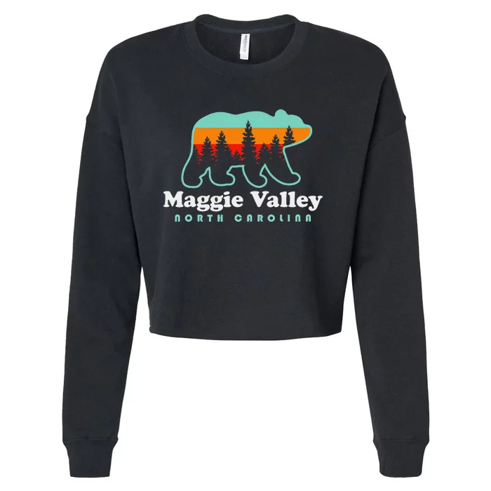 Maggie Valley North Carolina Mountain Town Vacation Cropped Pullover Crew