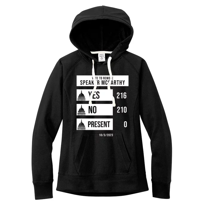 McCarthy Voted Out Political Poll Women's Fleece Hoodie