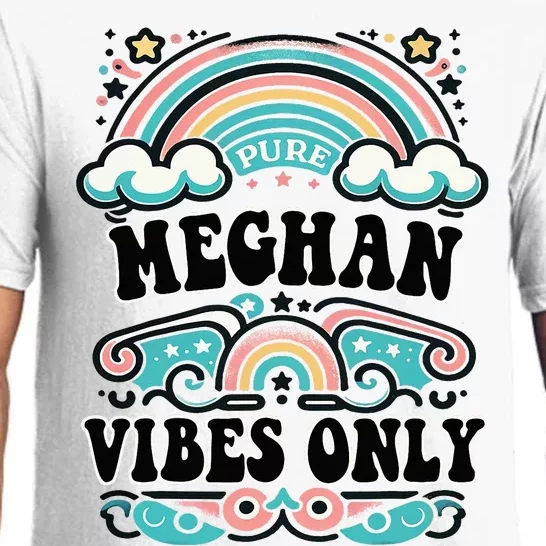 Meghan Vibes Only Cute Retro Meghan Name Pajama Set