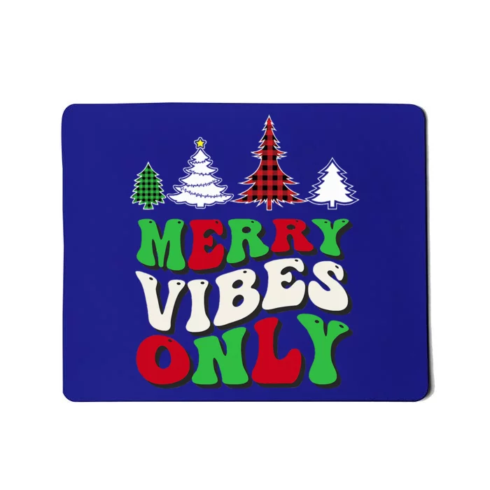 Merry Vibes Only Groovy Christmas Tree Mousepad