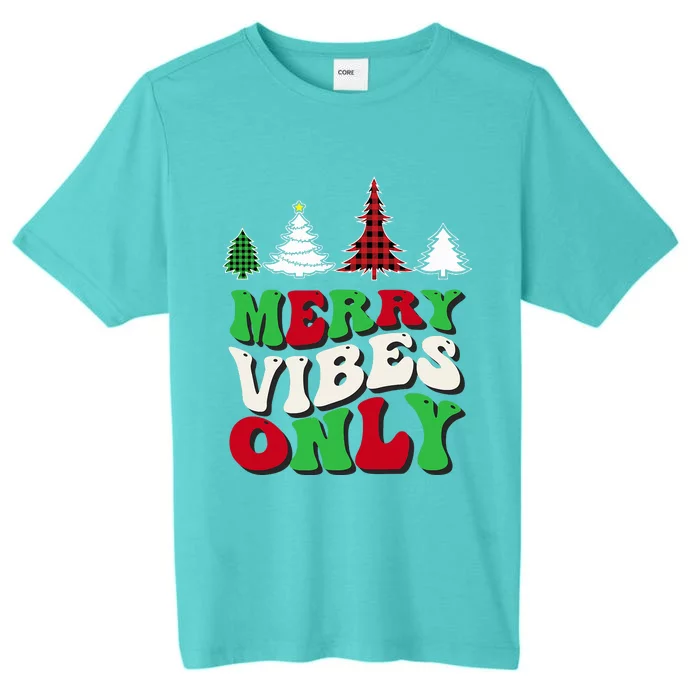 Merry Vibes Only Groovy Christmas Tree ChromaSoft Performance T-Shirt