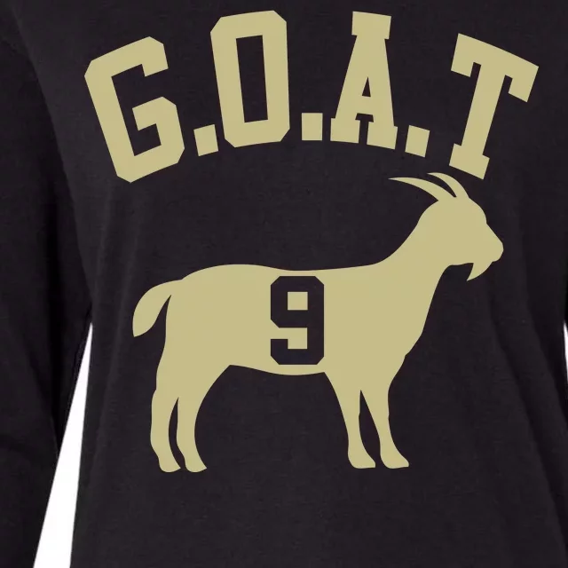 MVP Goat 9 Football Womens Cotton Relaxed Long Sleeve T-Shirt