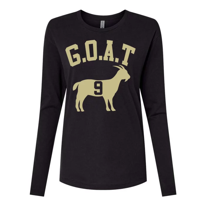 MVP Goat 9 Football Womens Cotton Relaxed Long Sleeve T-Shirt