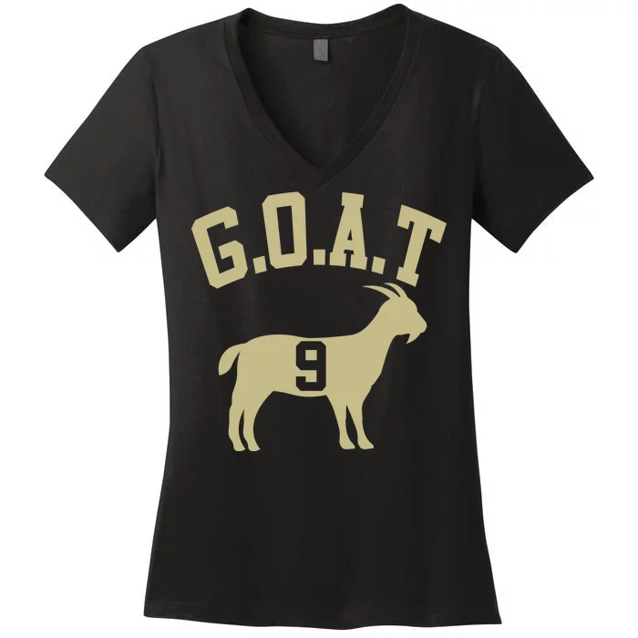 MVP Goat 9 Football Women's V-Neck T-Shirt