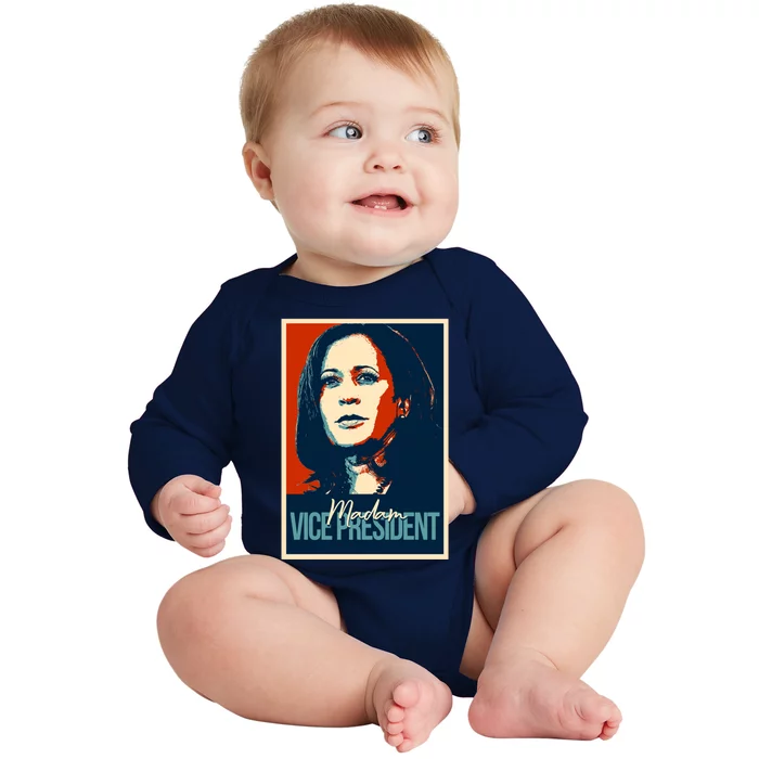 Madam Vice President Gift Baby Long Sleeve Bodysuit