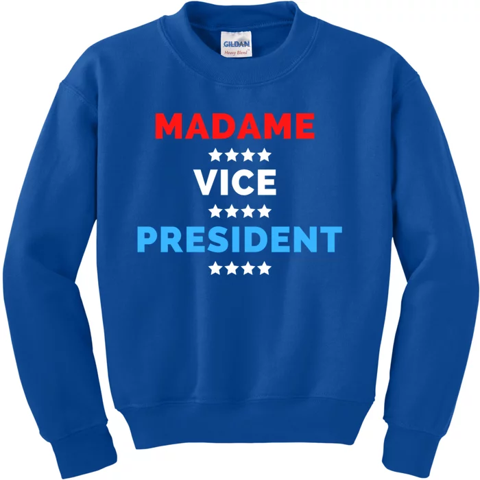 Madame Vice President Vp Gift Funny Gift Kids Sweatshirt