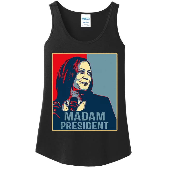 Madam Vice President Kamala Harris For President 2024 Ladies Essential Tank