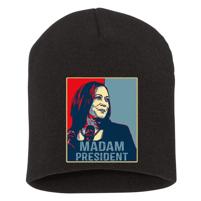 Madam Vice President Kamala Harris For President 2024 Short Acrylic Beanie