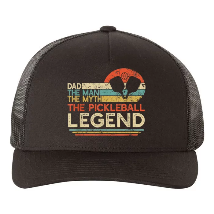 Men Vintage Pickleball Dad The Man The Myth The Legend Yupoong Adult 5-Panel Trucker Hat