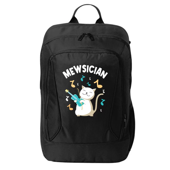 Mewsician Violin Player Cat Violinist Musician City Backpack