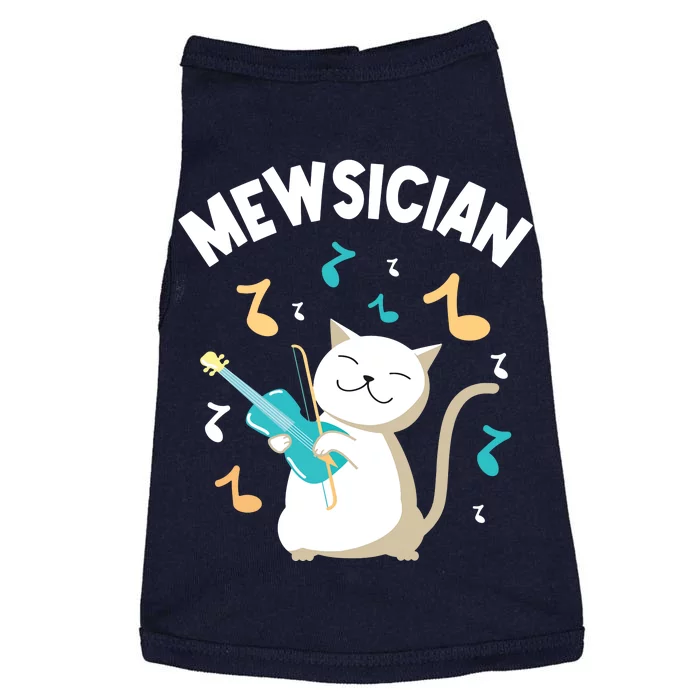 Mewsician Violin Player Cat Violinist Musician Doggie Tank