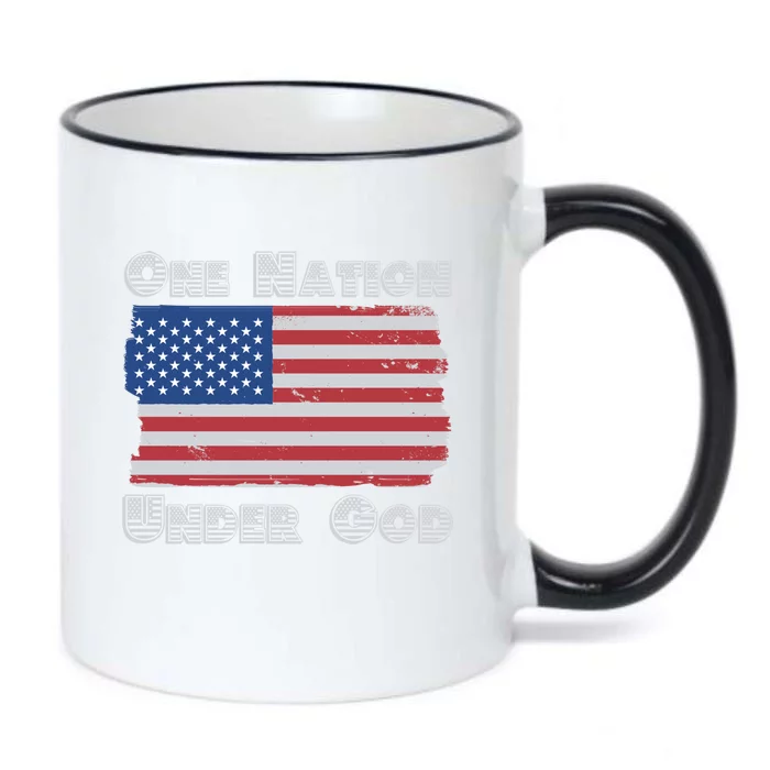 Military Veterans Patriotic Americans One Nation Under God Gift Black Color Changing Mug