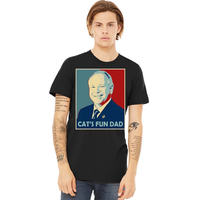 Mr Vice President Of America 2024 Tim Walz CatS Fun Dad Premium T-Shirt