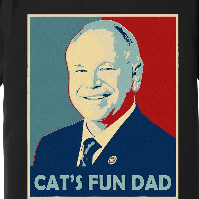 Mr Vice President Of America 2024 Tim Walz CatS Fun Dad Premium T-Shirt