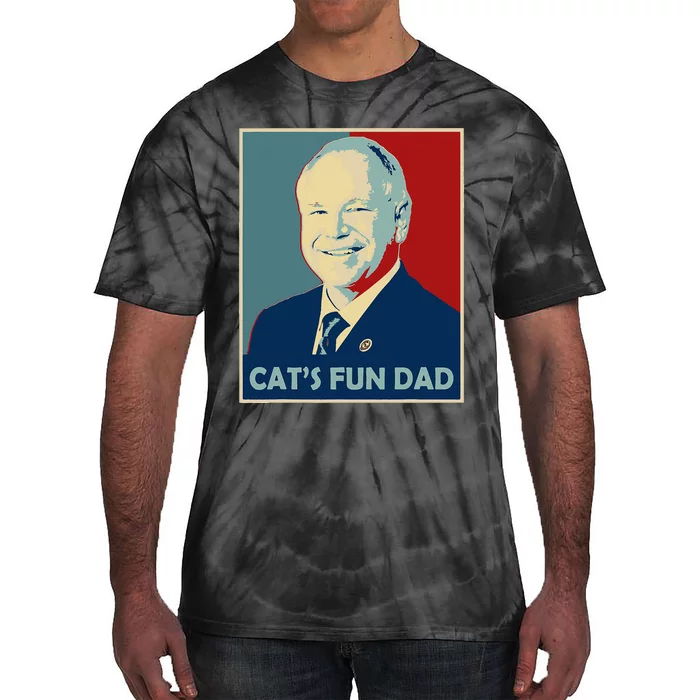 Mr Vice President Of America 2024 Tim Walz CatS Fun Dad Tie-Dye T-Shirt