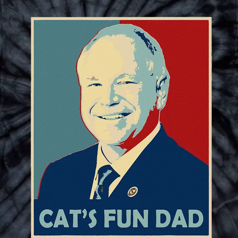 Mr Vice President Of America 2024 Tim Walz CatS Fun Dad Tie-Dye T-Shirt