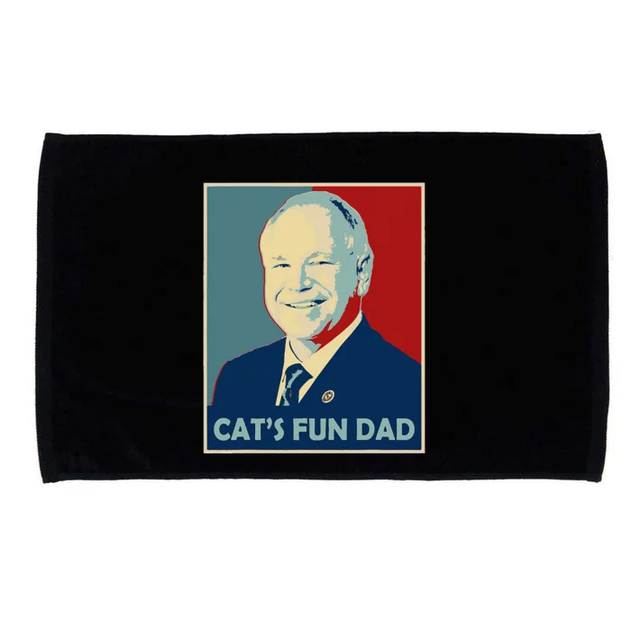 Mr Vice President Of America 2024 Tim Walz CatS Fun Dad Microfiber Hand Towel