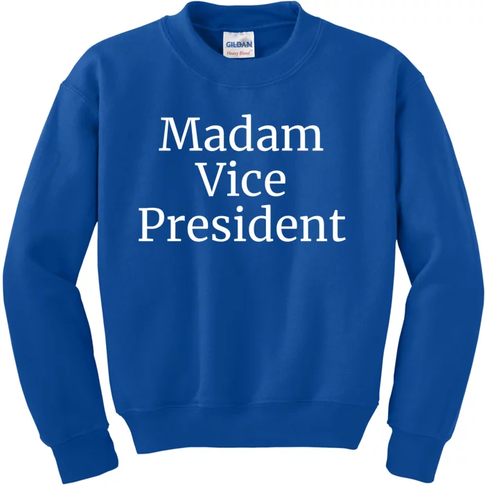 Madam Vice President Gift Kids Sweatshirt