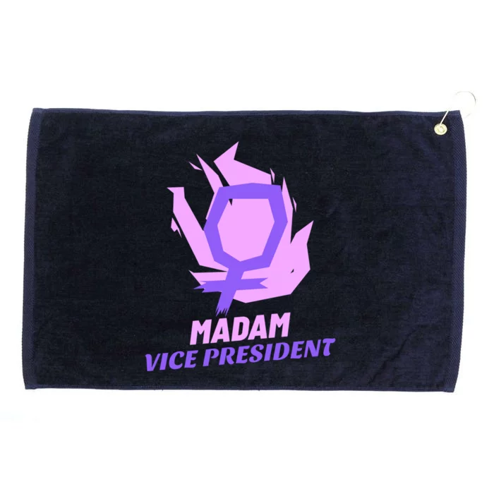 Madam Vice President Purple Feminist Symbol Great Gift Grommeted Golf Towel