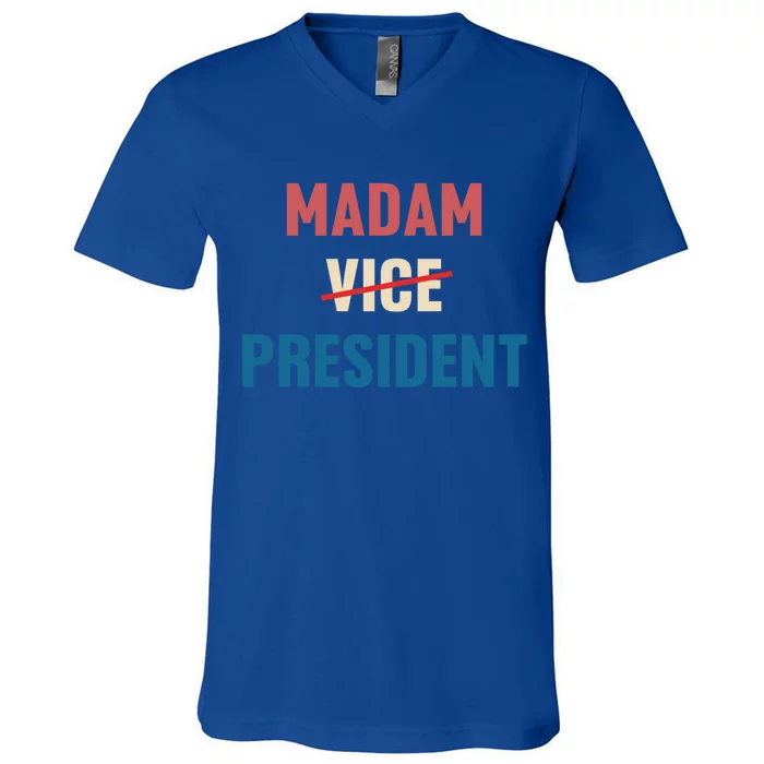 Madam Vice President 2024 Madam President Gift V-Neck T-Shirt