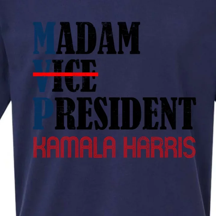 Madam Vice President Kamala Harris 2024 Election Political Gift Sueded Cloud Jersey T-Shirt