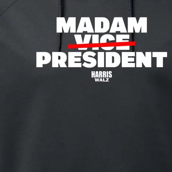 Madam Vice President Harris Walz Performance Fleece Hoodie