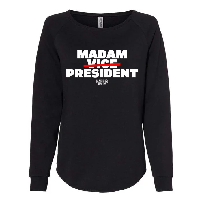 Madam Vice President Harris Walz Womens California Wash Sweatshirt