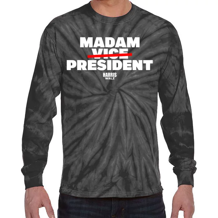 Madam Vice President Harris Walz Tie-Dye Long Sleeve Shirt