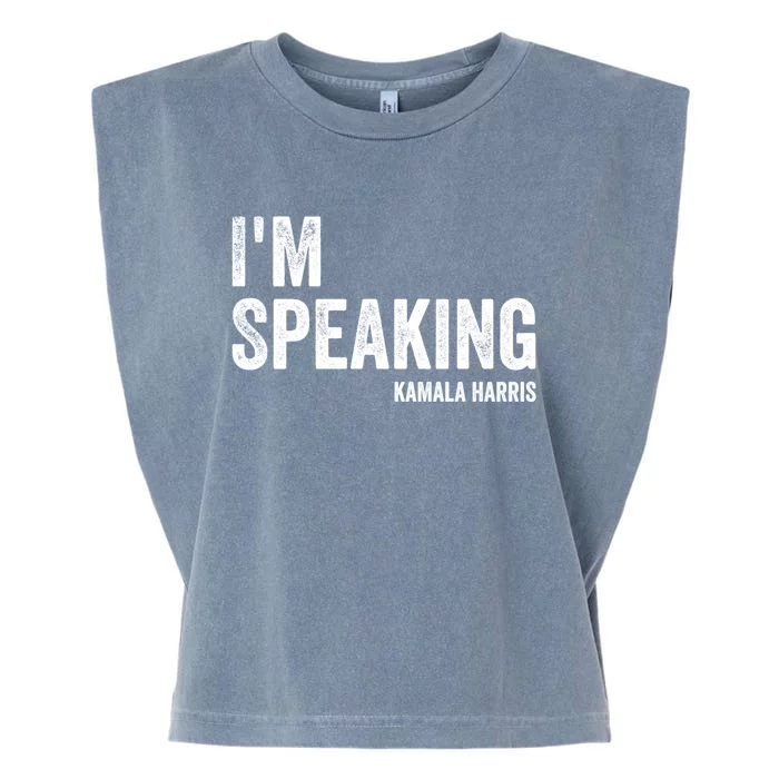 Mr Vice President IM Speaking 2020 Debate Kamala Harris Gift Garment-Dyed Women's Muscle Tee