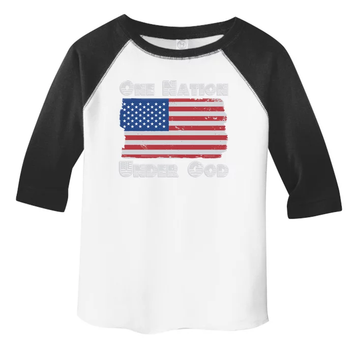 Military Veterans Patriotic Americans One Nation Under God Gift Toddler Fine Jersey T-Shirt