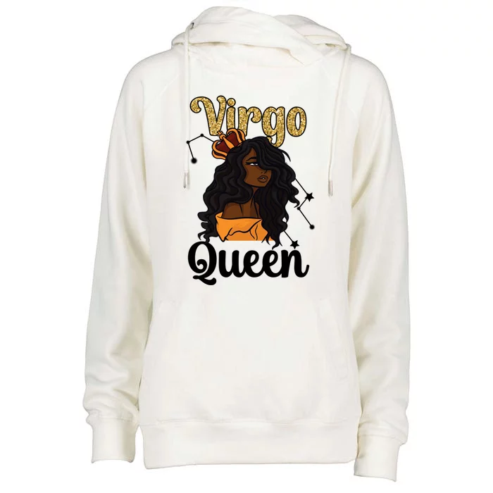 Melanin Virgo Queen Black Virgo Zodiac Sign Virgo Horoscope Meaningful Gift Womens Funnel Neck Pullover Hood