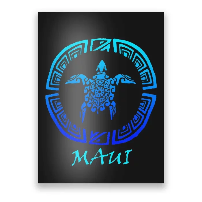 Maui Vintage Retro Tribal Sea Turtle Throwback Poster